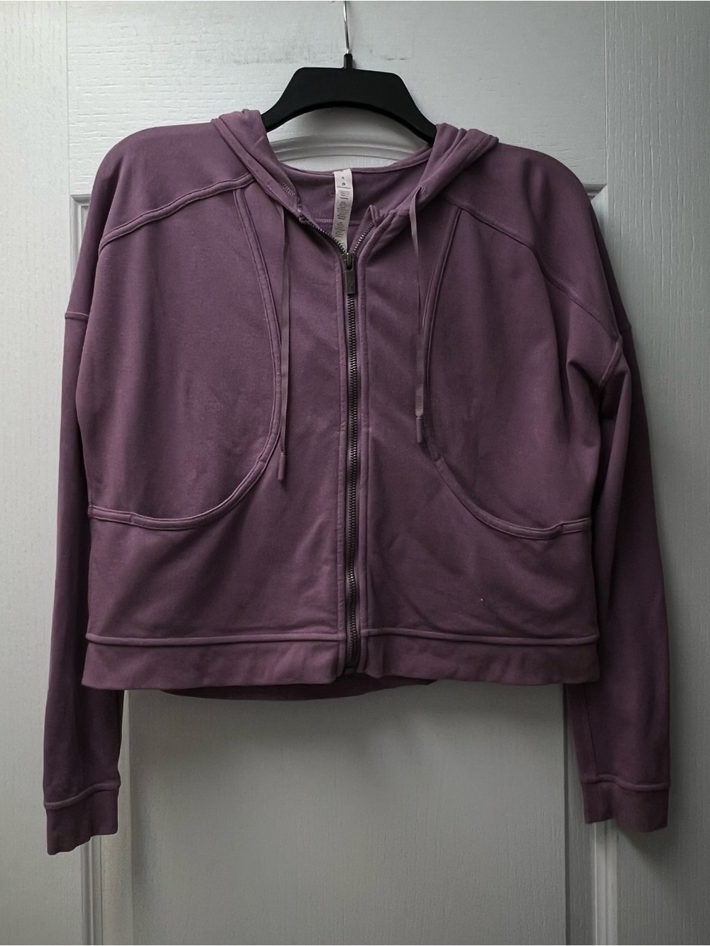 Lululemon Front Zip and Pockets Next Move Soft Stretch Terry Cropped Jacket Sz 6